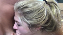 All in My Face Scene 2: Horny Blonde Lia Lor Loves to Swallow a Good Cock and Salivate Until the Cum
