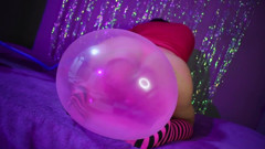 Inflate and Riding Deflation Pink Wubble Ball - Round 1 - Bunny Looner