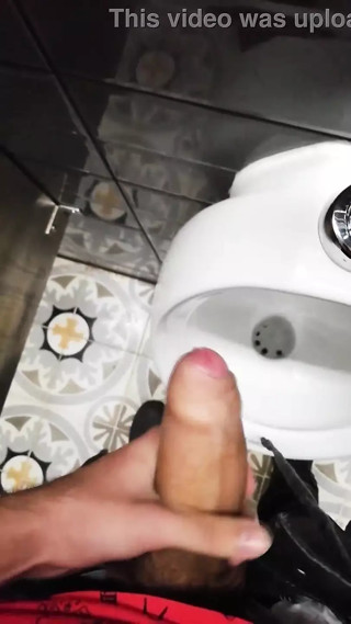 Jerking Off My Big Uncut Cock In Different Public Bathrooms Until I Cum