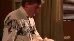 High Heels Over His Shoulder for Missionary and a Weird Corn Dildo Into Her