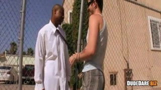 Horny Dude Takes Long Black dick