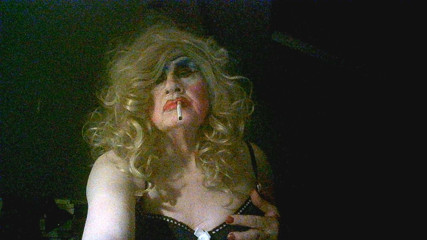 Desperate mature tgurl fag slag Sarah Millward is hungry for cock, but has only has a big, black dildo thumbnail