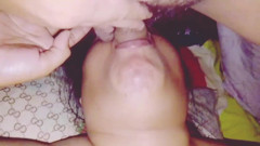 Amateur BBW Oral - Closeup Messy Blowjob & Tit View