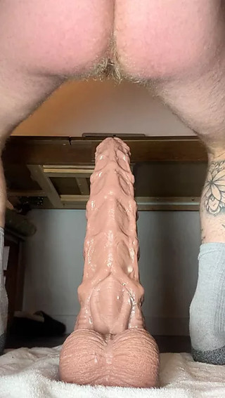 Me sitting on a large silicone toy