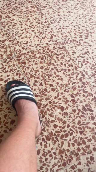 Feet at home in the morning