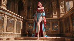 Redhead Queen in the Desert Palace!