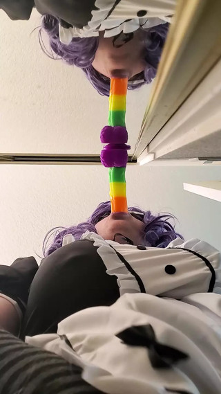 SometimesNiki maid practicing on dildo upshot