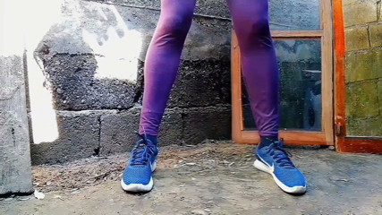 Wild and beautiful squat pissing outdoor moment