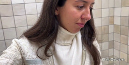 Real Porn Casting in a Public Toilet of a Shopping Center