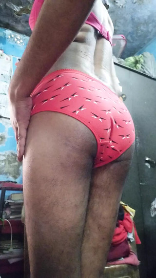 Young Indian Virgin Boy Wearing His Step Sister's Bra and Panty thumbnail