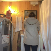 hana cooking food at kitchen then pussy cant wait go to piss