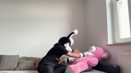 Furry Fursuit Coudle and Fuck Giant Plush Bear Plushophilia Plushie