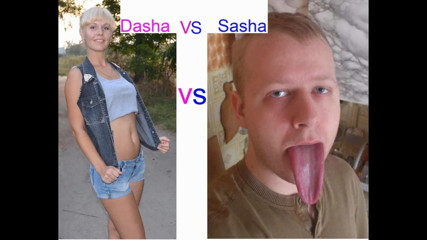 Dasha VS Sasha cum on tongue russian