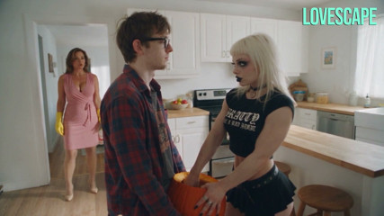Goth Babe Finds Stepbro's Halloween Secret… And She Wants A Turn (AI)