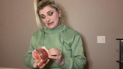 Girl Gets Sad and Ruins Diet by Pigging Out and Burping