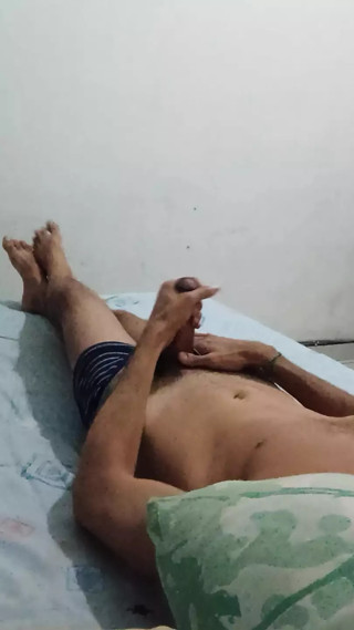 Laying at bed and jerking off
