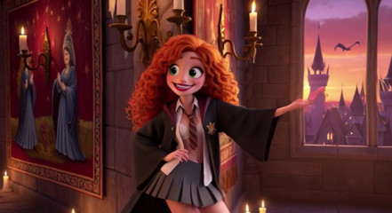 POV One Full Week With Stunning Slim Curly Fiery Ginger Girl At Magical University In Vibrant 3D Cartoon Style