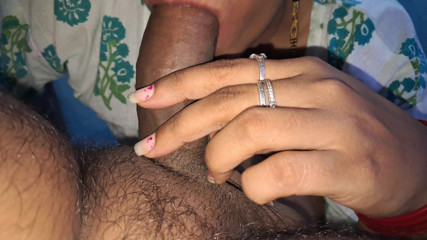 Indian housewife sucking dick at night get throabbing cum in mouth hindi audio