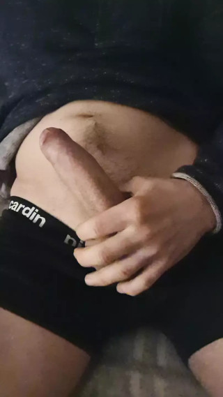 Jerking my cock.