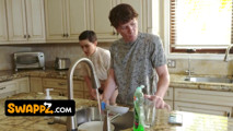 Busty Stepmoms Kenzie Taylor and Olive Glass Arrange a Naughty Stepson Swap