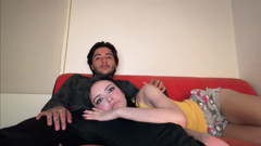 SLUT IN RED THONG SUCKING COCK LIKE CRAZY