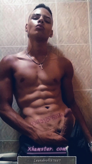 18-year-old guy masturbating, thick cock