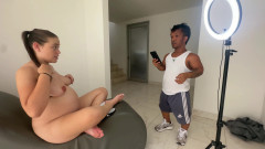 I Help My Pregnant Stepsister Take Pictures in My Kamasutra and End up Putting My Huge Cock in Her Tight Pussy