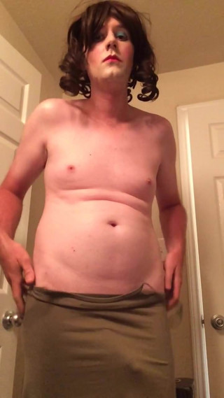 Cross dresser slut teasing