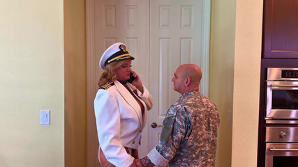 GILF Cumslut Fucked and Creampied by Marine