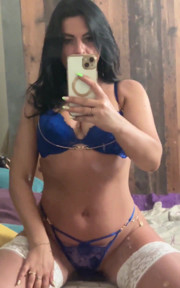 Blue Lace Mirror Tease with My Squirt-stained Mirror