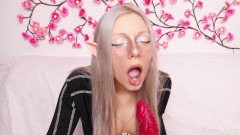 Divulya-sladulya Fills Her Mouth with Sperm - Blowjob of a Big Dick!