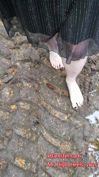 Barefoot in the forest