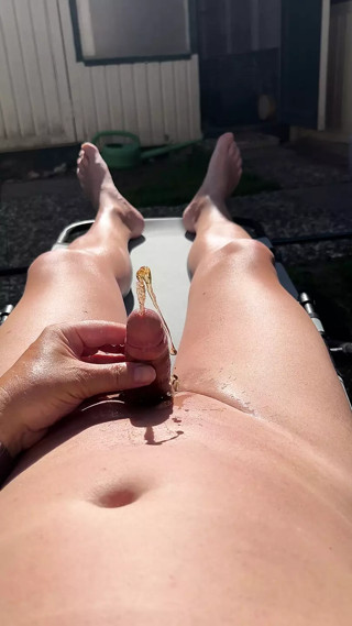 Refreshment at sunbathing
