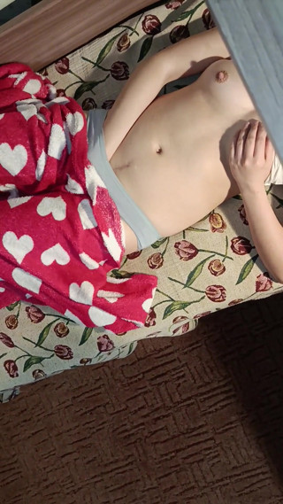 I'm Watching on Stepsister's Masturbation in Bed