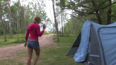 New friends have fun together in the tent by Only3x