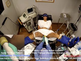 Maya farrell&#039;s freshman gyno exam by doctor tampa on cam