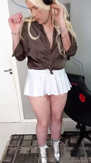 Dancing Wearing Micro Skirt