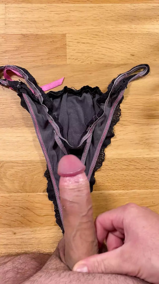 Huge load on my wifes pantys