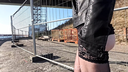 Elsarixterxxx. My Walk Without Panties Near the Bridge and the City Beach Along the Sea