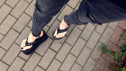 public crossdressing - skinny jeans thumbnail