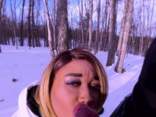 4K- Sucking dick in the Snow Nina Rivera