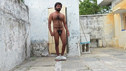 Washing the bathroom in XHard Village