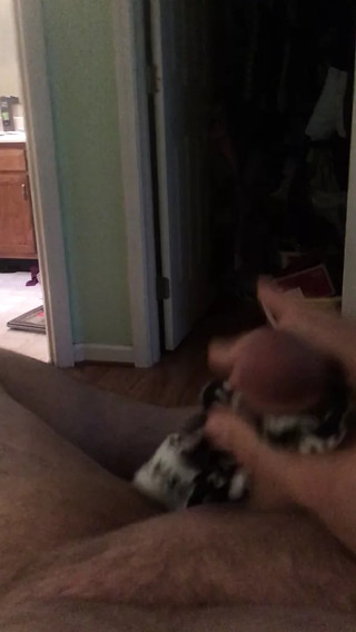 Jack off dirty gym panty with cum