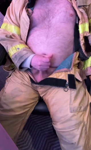 Cum on Fireman Turnout Pants