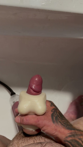 Fucking Sleeve with Huge Cumshot Ending.