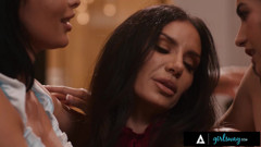 GIRLSWAY - Principal Remy Rune Catches MILF Anissa Kate Getting Eaten By Her Stepdaughter Isa Bella