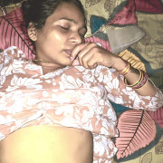 My long cock swelled and became hard. Seeing her chic pussy, I was squeezing my cock. She was secretly looking at me and was laughing.