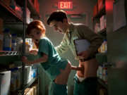 The Blowjob-giving Nurse, Famous Among Doctors and Nurses, Relieves Them During Their Shifts (ai-generated)
