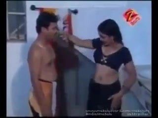 Black sari hot aunty