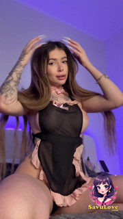 Adrianna Savu, a wild and insane maid, demonstrates off her hefty butt, ginormous tits, and enticing moves in a solo